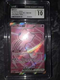 Mew ex 193/165 Ultra Rare Holo Full Art Pokemon TCG Scarlet & Violet 151 CGC 10 - Image 2