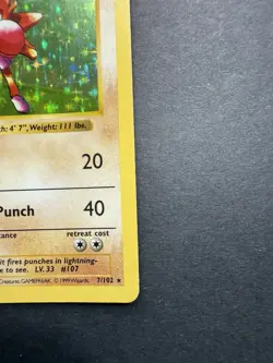 Pokemon Cards: Base Set 1st Edition Rare Holo: Hitmonchan 7/102 - Image 3