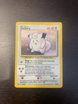 Clefairy 5/102 Base Set Holo Holo Rare WOTC Pokemon Card - Image 1