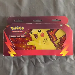 Pokemon Cards TCG 2022 PIKACHU PENCIL CASE (1 Tin & 2 Booster Packs) - Image 1