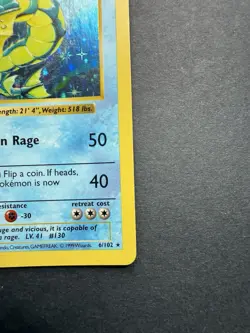 Pokemon Cards: Base Set 1st Edition Rare Holo: Gyarados 6/102 - Image 4