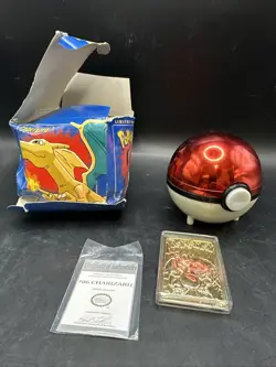 Pokemon Charizard 23k Gold-Plated Card&Ball 1999 Authentic Burger King Vintage - Image 1