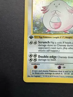 Pokemon Cards: Base Set 1st Edition Rare Holo: Chansey 3/102 - Image 5