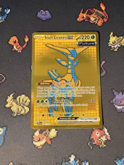 Pokemon Cards Iron Leaves 176/131 Gold Secret Rare Prismatic Evolutions - (NM) - Image 1