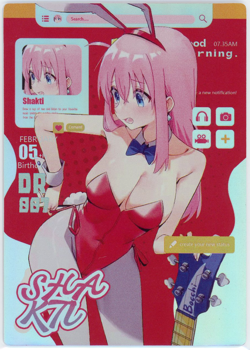 ❤HITORI GOTOH - Goddess Story WAIFU Card - MEI SE 2 - DR-007 BOCCHI Anime Card - Image 1