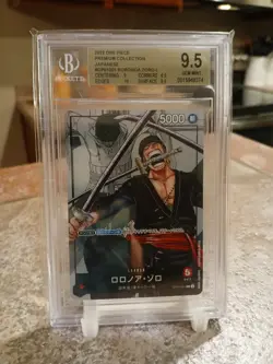 One Piece Roronoa Zoro BGS 9.5 Japanese Premium Card Collection 25th Anniv. #001 - Image 1