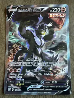 Pokemon TCG Single Strike Urshifu V 151/163 Swsh05: Battle Styles Alt Full Art - Image 1