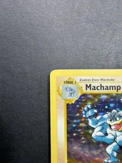 Pokemon Cards: Base Set 1st Edition Rare Holo: Shadowless Machamp 8/102 - Image 2