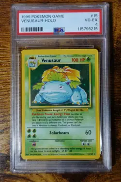 Venusaur 15/102 PSA 4 Base Set Unlimited Holo Rare Pokemon Card Graded - Image 1