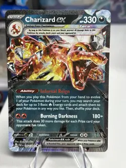 Charizard EX 054/091 Sv: Paldean Fates Holo Double Rare Pokemon Card TCG - Image 1