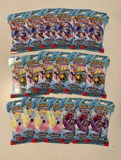 Pokemon Scarlet & Violet JOURNEY TOGETHER TCG booster LOT OF 19 PACKS TOTAL NEW - Image 1