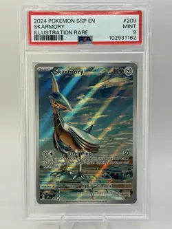 2024 POKEMON SSP EN-SURGING SPARKS ILLUSTRATION RARE #209 SKARMORY PSA 9 - Image 2