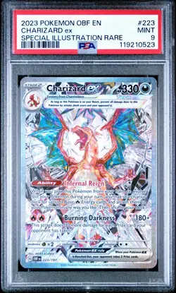 2023 Pokemon Obf En Obsidian Flames Charizard Ex Special Illustration Rare PSA 9 - Image 1