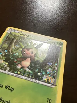 Chespin 2/12 MP Holo (back Scratches) Pokemon TCG McDonald’s Promo 2014 - Image 2
