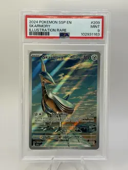 2024 POKEMON SSP EN-SURGING SPARKS ILLUSTRATION RARE #209 SKARMORY PSA 9 - Image 2