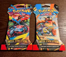 2 X Pokemon Mega Evolution Sleeved Booster Pack (Unopened) - Image 1
