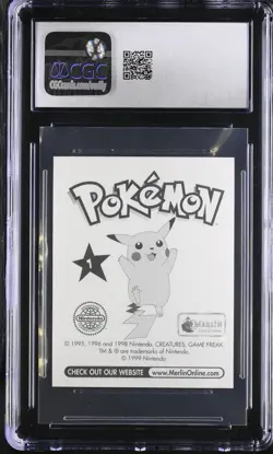 1998 Squirtle Pokemon Merlin Sticker Series 1 CGC 8 NM/Mint Vintage Panini - Image 5