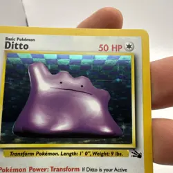 Pokemon Fossil Holo Rare Ditto 3/62 LP - Image 3