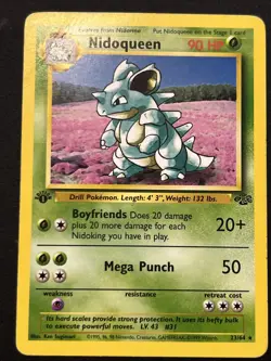 1ST EDITION Nidoqueen Non-holo Rare 23/64 Jungle Pokemon WOTC Vintage SET BREAK - Image 1