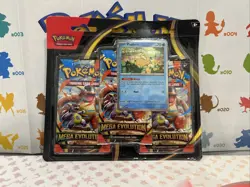 Pokemon TCG: Mega Evolution Three Booster Blister Pack Psyduck Promo NEW Sealed - Image 1