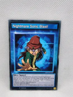 YuGiOh Speed Duel Nightmare Sonic Blast! C SS03-ENAS2 Rex Raptor Skill Card 1st - Image 1