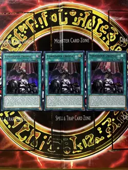 Forbidden Droplet Ultra Rare 1st Ed LED9-EN056 NM Yugioh x3 - Image 1