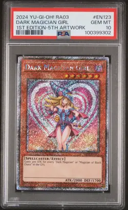 2024 YU-GI-OH! RA03-QUARTER CENTURY BONANZA #EN123 DARK MAGICIAN GIRL PSA 10 - Image 1