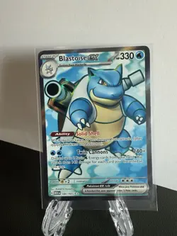 Pokemon TCG Blastoise EX Scarlet & Violet 151 Card, Near Mint Condition 184/165 - Image 1