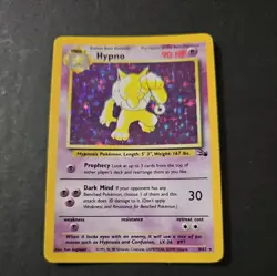MP Pokemon TCG Hypno Fossil Holo Card 8/62 Unlimited Rare - Image 1