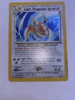 Pokemon TCG Light Dragonite Neo Destiny Holo Card 14/105 Unlimited Rare - Image 1