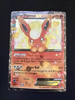 Pokemon TCG Flareon EX RC6/RC32 Holo Rare Radiant Collection Card (Played) - Image 1