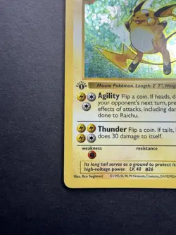 Pokemon Cards: Base Set 1st Edition Holo Rare: Raichu 14/102 - Image 5
