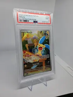 Minun 194/182 Paradox Rift Holo Illustration Rare Pokemon Card PSA 9 Mint - Image 2