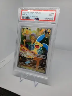 Minun 194/182 Paradox Rift Holo Illustration Rare Pokemon Card PSA 9 Mint - Image 3