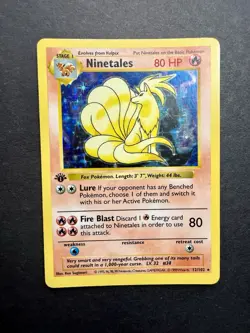 Pokemon Cards: Base Set 1st Edition Holo Rare: Ninetails 12/102 - Image 1