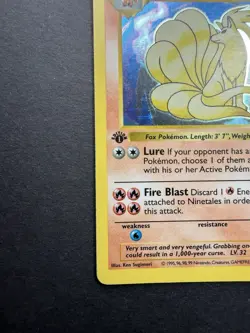 Pokemon Cards: Base Set 1st Edition Holo Rare: Ninetails 12/102 - Image 5