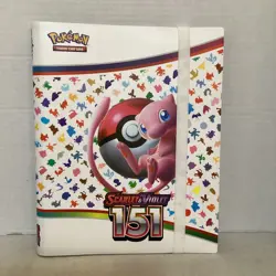 Pokemon Scarlet & Violet 151 Mew Trading Card Binder with some Cards - Image 1