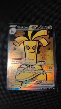 Pokemon TCG Gholdengo EX 252/182 SV04 Paradox Rift Holo Card - Image 1