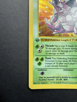 Pokemon Cards: Base Set 1st Edition Rare Holo: Nidoking 11/102 - Image 5