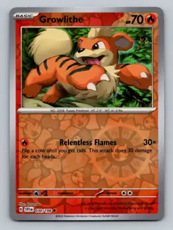 Growlithe 030/198 SV1 Scarlet & Violet Base Reverse Holo Pokemon Card NM - Image 1