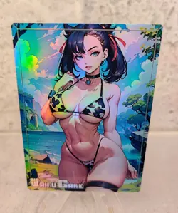 Marnie Pokemon Trading Card Waifu Goddess Story Anime Girl holo Karte Manga - Image 1