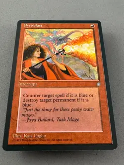 MTG-Pyroblast Ice Age Regular-LP NM-Vintage Magic the Gathering - Image 3
