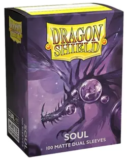 Dual Matte Soul (Purple) 100 ct Dragon Shield Sleeves Standard Size X10 Boxes - Image 1