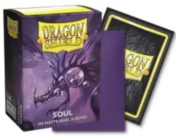 Dual Matte Soul (Purple) 100 ct Dragon Shield Sleeves Standard Size X10 Boxes - Image 2