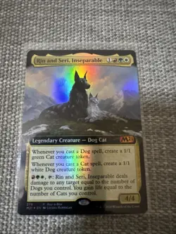Rin and Seri, Inseparable - Foil NM - M21 - MTG Magic The Gathering Cat Dog EDH - Image 1