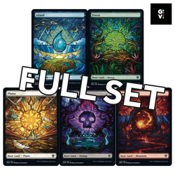 FULL SET - Stained Glass Lands Dominaria United (DMU) MTG - Near Mint - Image 1