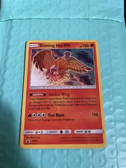Shining Ho-Oh HOLO PROMO Pokemon SM70 Holographic Foil Black Star Rare - LP - Image 1