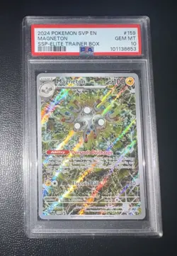 2024 Pokemon SVP EN Magneton SSP-ELITE TRAINER BOX PSA 10 GEM MINT - Image 1
