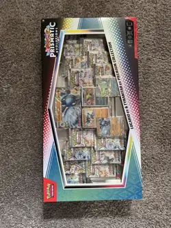 X1 Pokemon Prismatic Evolution LUCARIO & eX TYRANITAR eX 14pk PREMIUM COLLECTION - Image 1