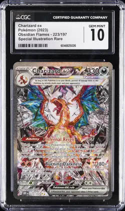 2023 POKEMON OBSIDIAN FLAMES SPECIAL ILLUSTRATION CHARIZARD EX CGC 10 GEM MINT - Image 1